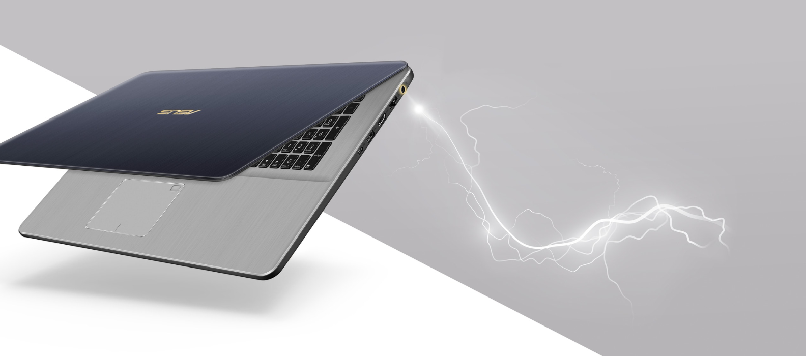 ASUS VivoBook Pro 17 N705UD быстро заряжается за 60 минут 80% батареии