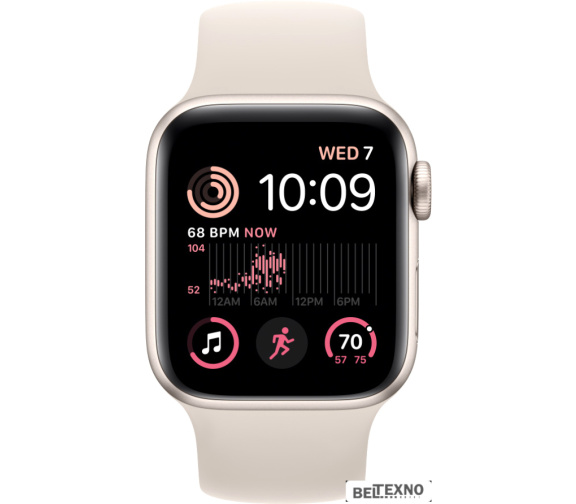             Умные часы Apple Watch SE 2 40 мм (алюминиевый корпус, звездный свет/звездный свет, силиконовый ремешок)        