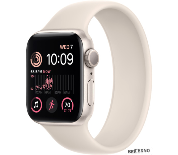             Умные часы Apple Watch SE 2 40 мм (алюминиевый корпус, звездный свет/звездный свет, силиконовый ремешок)        