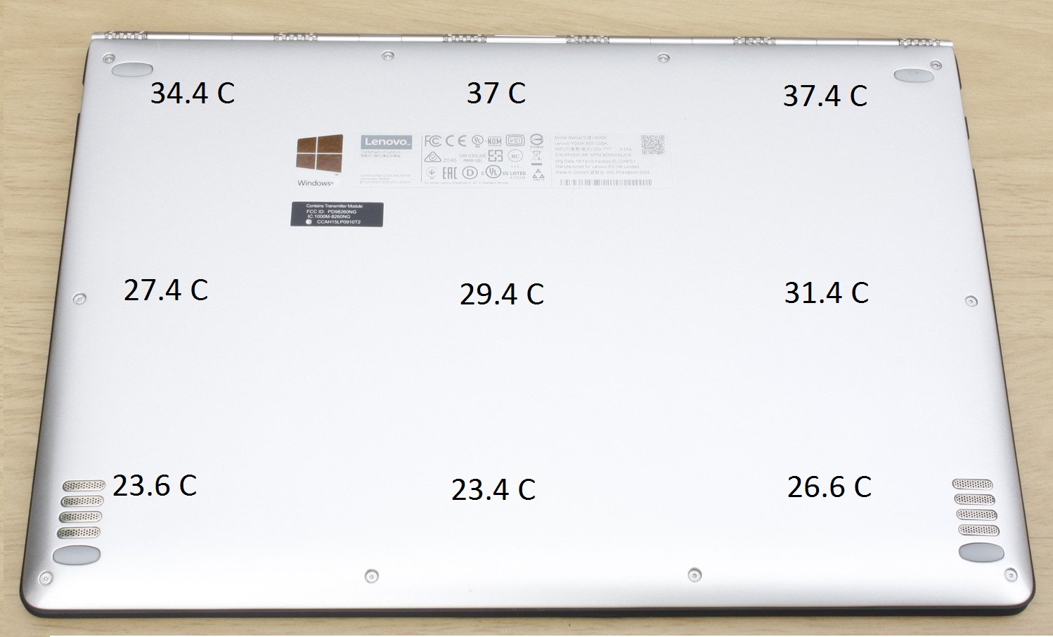 Lenovo Yoga 900 нагрев корпуса