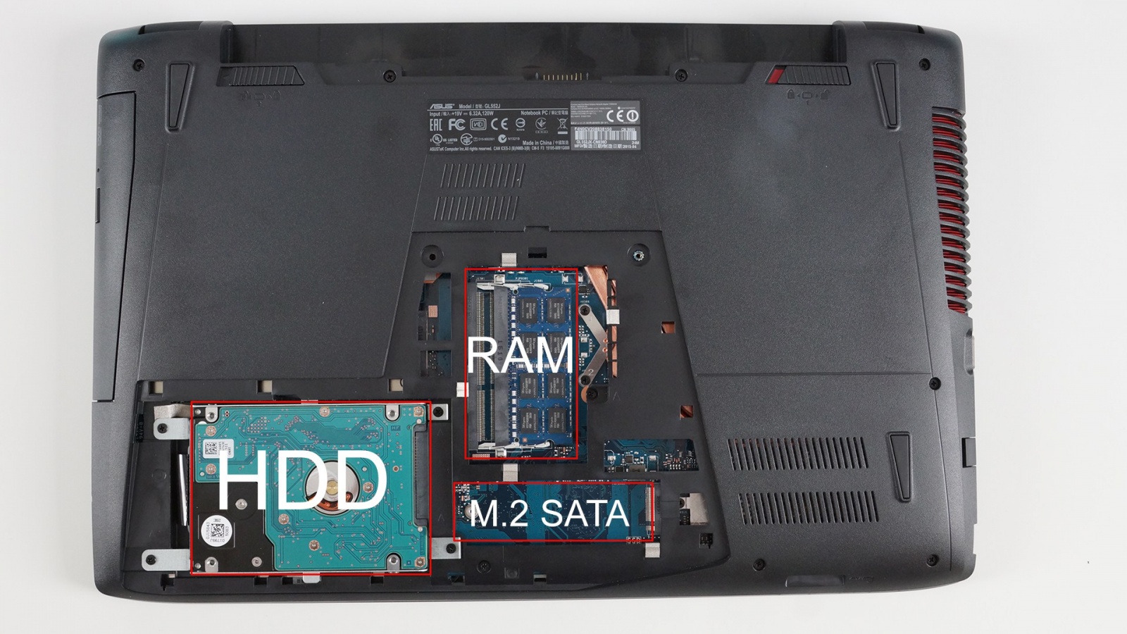 Ноутбук ASUS GL552VW разборка