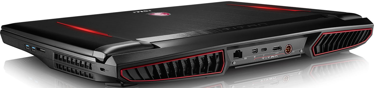 ноутбук MSI GT73VR Titan Pro задняя крышка