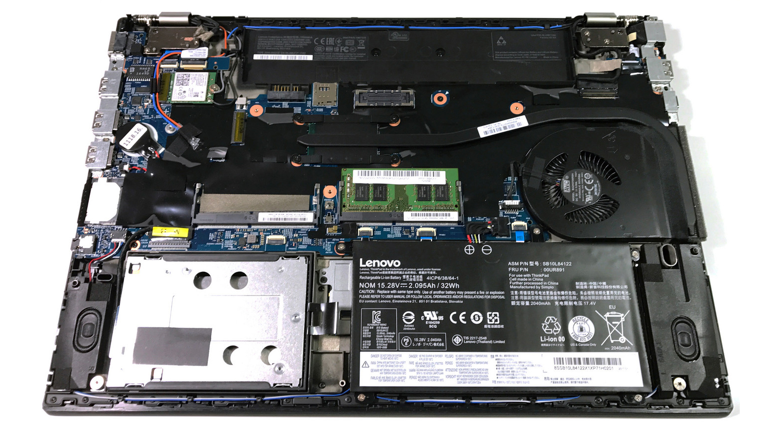 ноутбук Lenovo ThinkPad T570 разборка