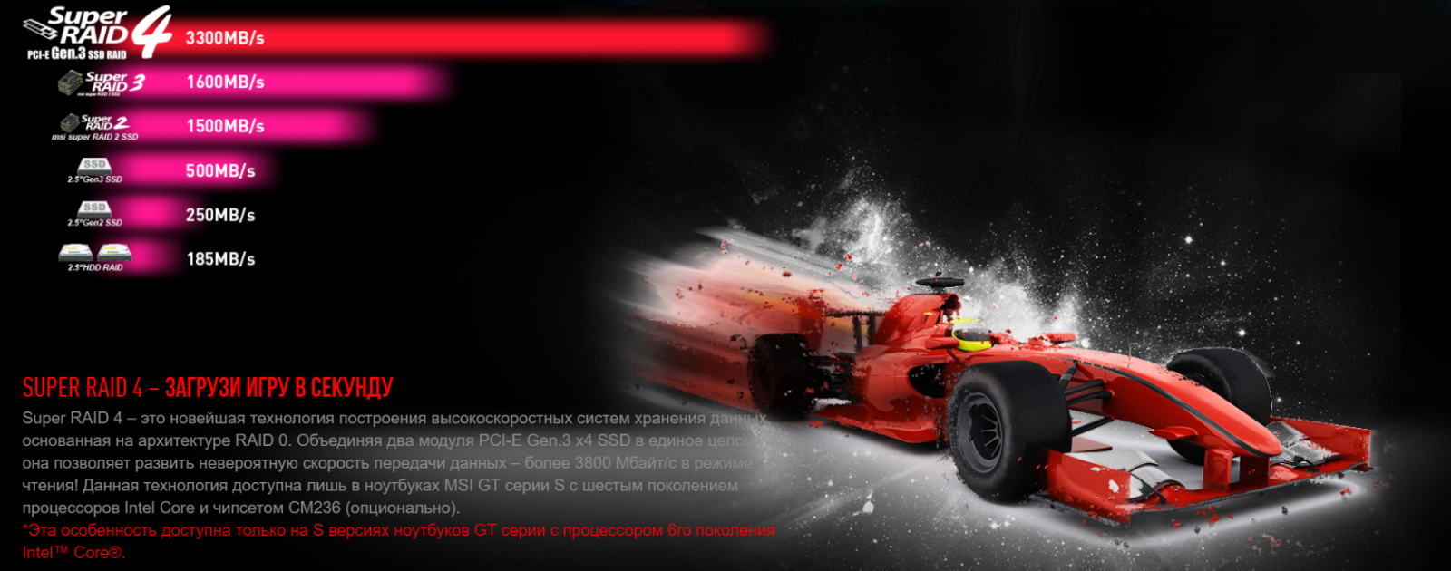 быстрый SSD накопитель у MSI GE73VR