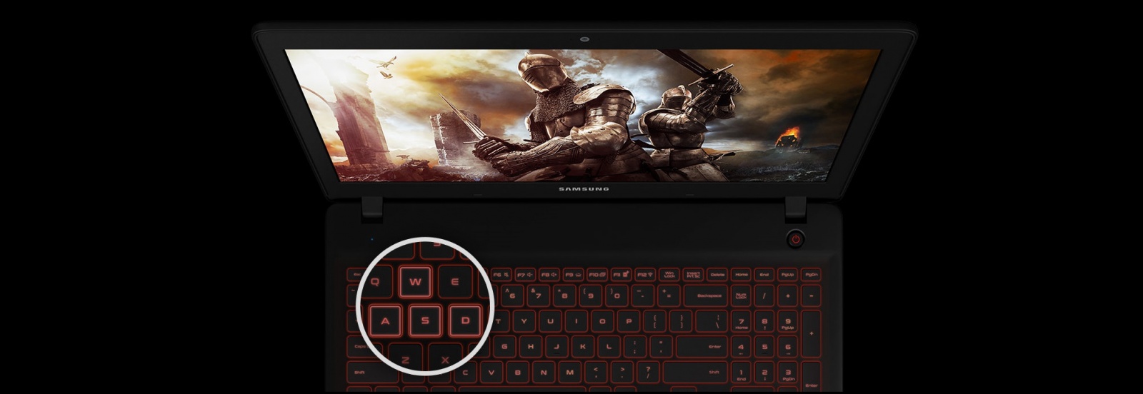 выделенная клавиатура Samsung Odyssey качество сборки у ноутбука Samsung Odyssey