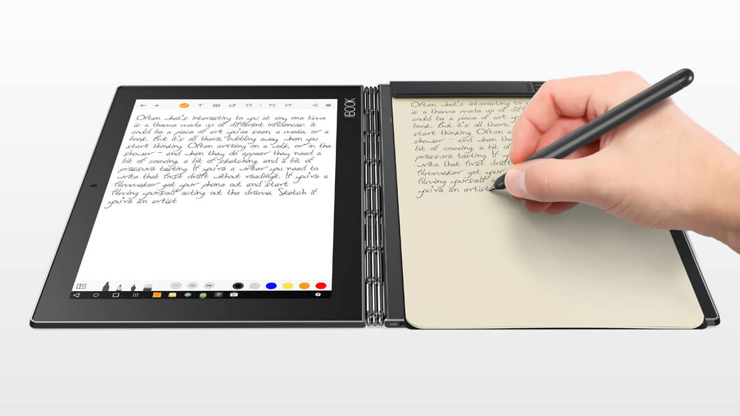 ручной ввод текста у yogabook