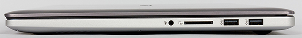 Левая панель и порты ASUS ZenBook Pro UX501JW