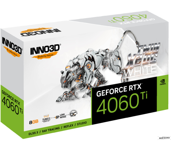             Видеокарта Inno3D GeForce RTX 4060 Ti 8GB Twin X2 OC White N406T2-08D6X-171153W        