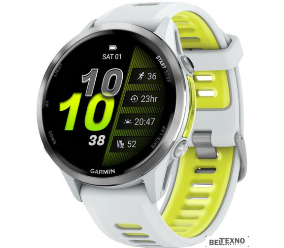  Умные часы Garmin Forerunner 970 47 мм (белый/зеленый) 