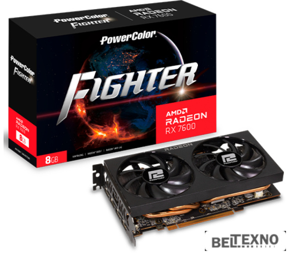             Видеокарта PowerColor Fighter Radeon RX 7600 8GB GDDR6 RX 7600 8G-F        