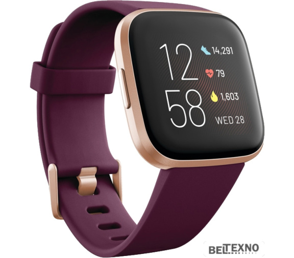             Умные часы Fitbit Versa 2 (бордовый/золотистый алюминий)        