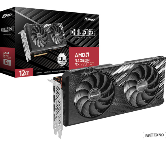             Видеокарта ASRock Radeon RX 7700 XT Challenger 12GB OC RX7700XT CL 12GO        