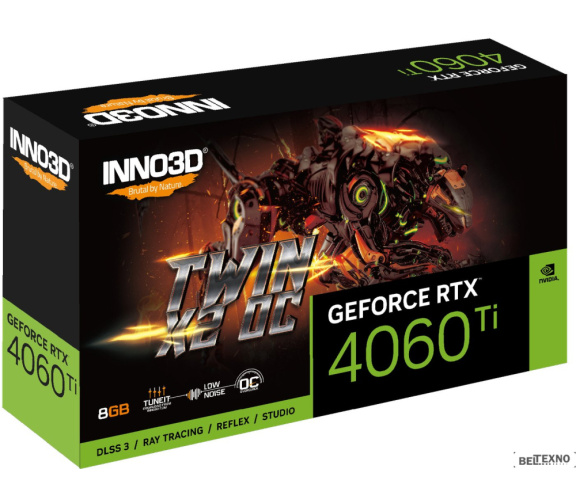             Видеокарта Inno3D GeForce RTX 4060 Ti 8GB Twin X2 OC N406T2-08D6X-171153N        