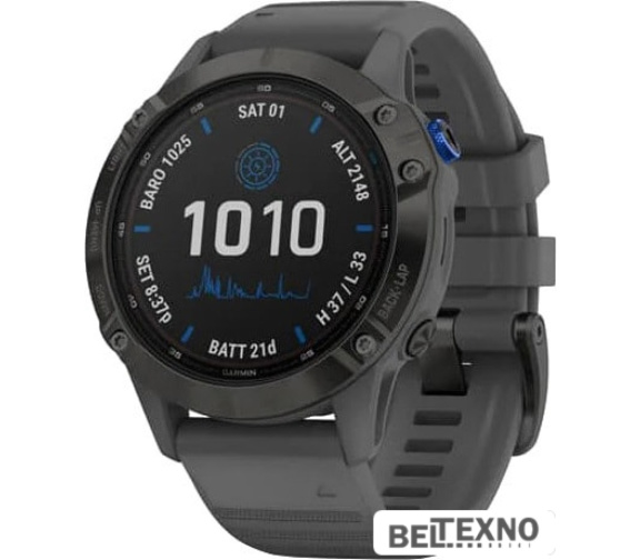             Умные часы Garmin Fenix 6 Pro Solar 47 мм (черный, силикон)        