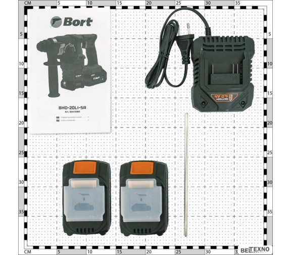  Перфоратор Bort BHD-20Li-SR 93413380 (с 2-мя АКБ, кейс) 
