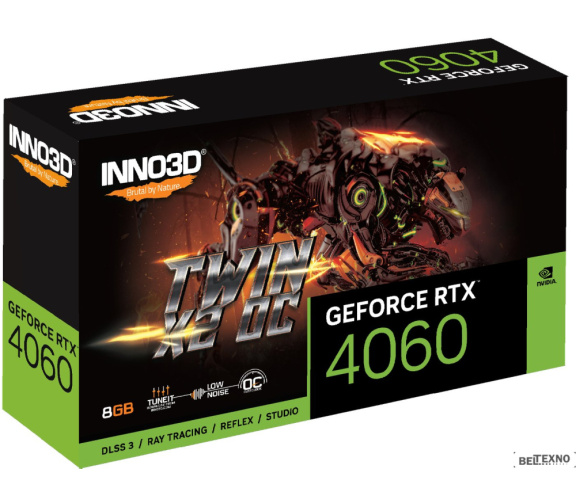             Видеокарта Inno3D GeForce RTX 4060 Twin X2 OC N40602-08D6X-173051N        