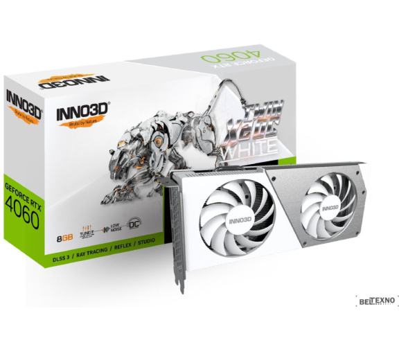             Видеокарта Inno3D GeForce RTX 4060 Twin X2 OC White N40602-08D6X-173051W        