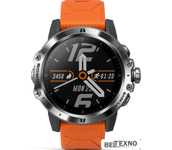             Умные часы Coros Vertix (серый/оранжевый, силиконовый ремешок)        