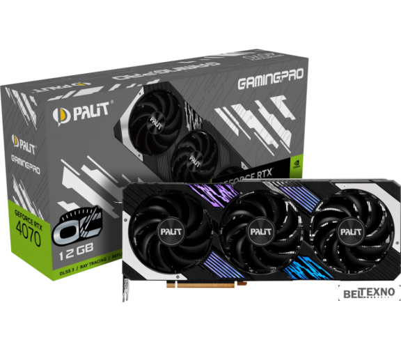             Видеокарта Palit GeForce RTX 4070 GamingPro OC NED4070H19K9-1043A        