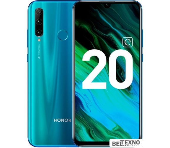             Смартфон HONOR 20e HRY-LX1T 4GB/64GB (мерцающий синий)        