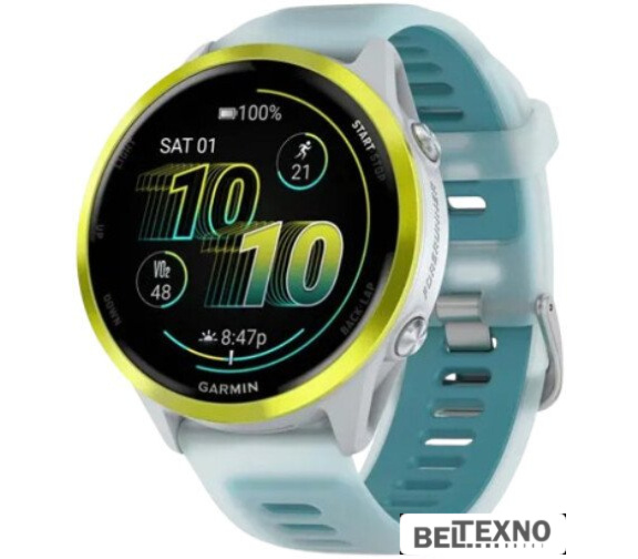  Умные часы Garmin Forerunner 570 47 мм (серебристый/желтый) 
