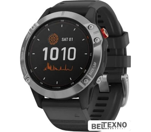             Умные часы Garmin Fenix 6 Solar 47 мм (серебристый/черный)        