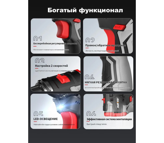 Быстрозажимной металлический патрон 13 мм дрели-шуруповерта NANWEI D5166