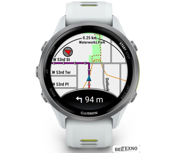  Умные часы Garmin Forerunner 970 47 мм (белый/зеленый) 