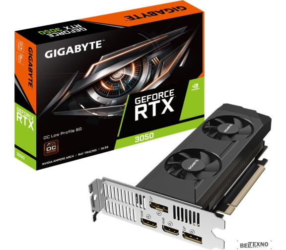       Видеокарта Gigabyte GeForce RTX 3050 OC Low Profile 6G GV-N3050OC-6GL    