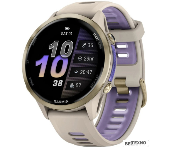  Умные часы Garmin Forerunner 970 47 мм (бежевый/фиолетовый) 