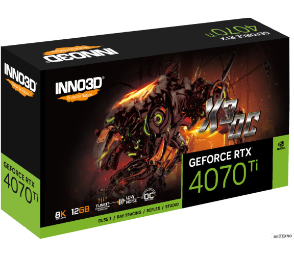             Видеокарта Inno3D GeForce RTX 4070 Ti X3 OC N407T3-126XX-186148N        
