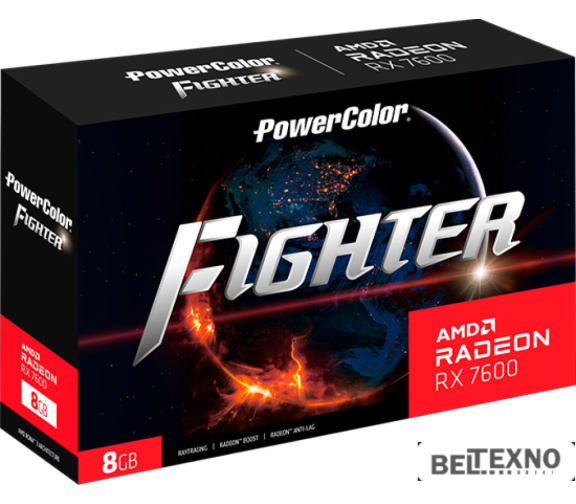             Видеокарта PowerColor Fighter Radeon RX 7600 8GB GDDR6 RX 7600 8G-F        