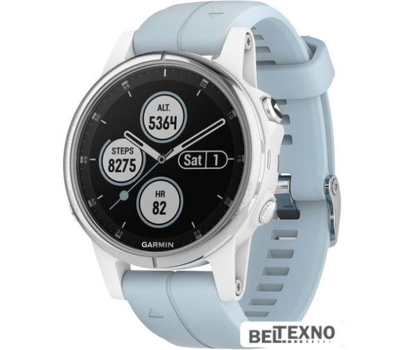             Умные часы Garmin Fenix 5S Plus (белый/голубой)        