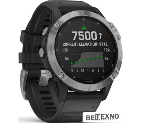             Умные часы Garmin Fenix 6 Solar 47 мм (серебристый/черный)        