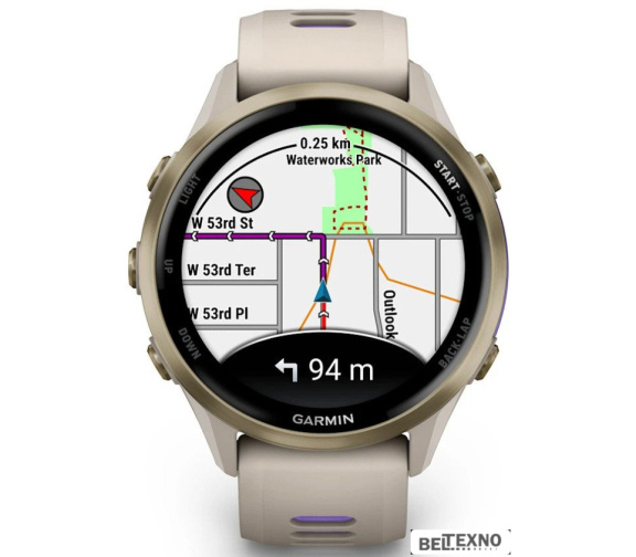  Умные часы Garmin Forerunner 970 47 мм (бежевый/фиолетовый) 
