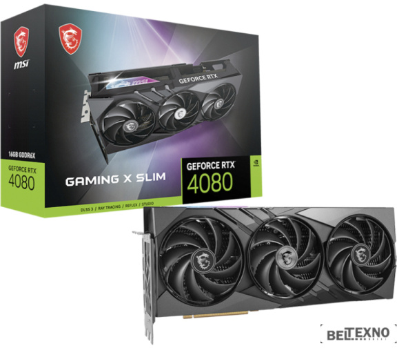             Видеокарта MSI GeForce RTX 4080 16GB Gaming X Slim        