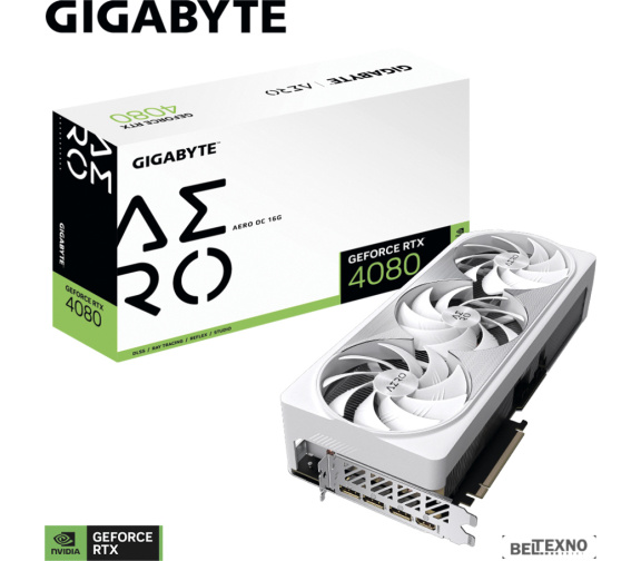             Видеокарта Gigabyte GeForce RTX 4080 16GB Aero OC GV-N4080AERO OC-16GD        