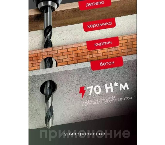 Ударная бесщеточная дрель-шуруповерт NANWEI D5216C-10 21V в работе