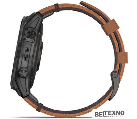             Умные часы Garmin Epix Sapphire Gen 2 (черный титан/каштановый кожа)        