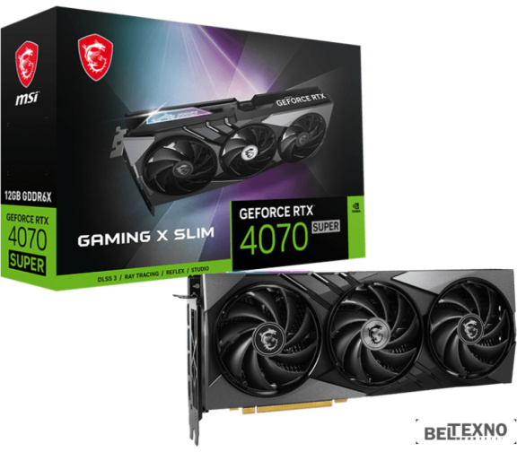             Видеокарта MSI GeForce RTX 4070 Super 12G Gaming X Slim        