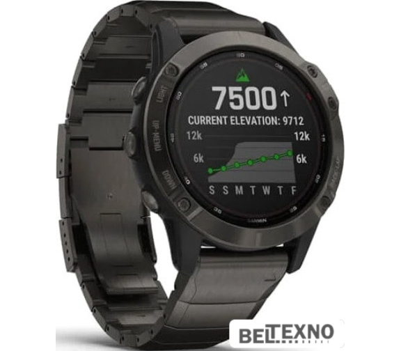             Умные часы Garmin Fenix 6 Pro Solar 47 мм (титановый карбоново-серый, титан)        