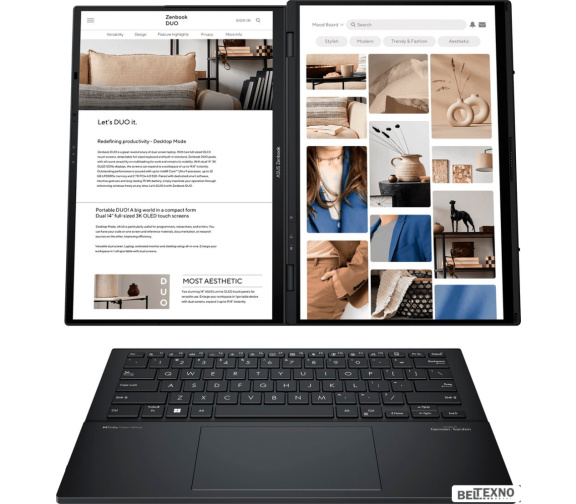  Рабочая станция ASUS Zenbook 14 Duo OLED UX8406CA-QL078W 
