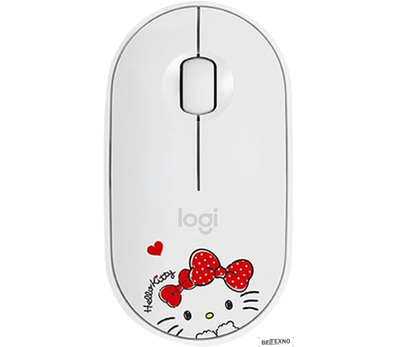             Мышь Logitech M350 Pebble Hello Kitty (белый)        