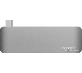             USB-хаб Deppa USB-C адаптер для MacBook (графит)        