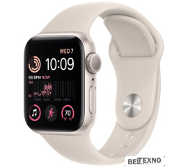             Умные часы Apple Watch SE 2 40 мм (алюминиевый корпус, звездный свет/звездный свет, спортивный силиконовый ремешок)        