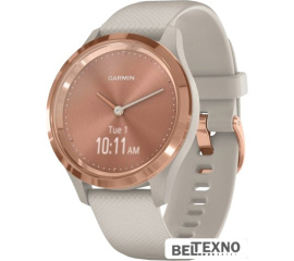             Гибридные умные часы Garmin Vivomove 3S (розовое золото/песочный)        