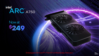 Снижение рекомендованной цены на видеокарту Intel Arc A750